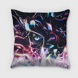 Подушка квадратная Фрактальный узор текстура, цвет: 3D-принт