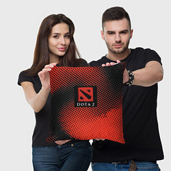 Подушка квадратная DOTA 2 краски абстракция, цвет: 3D-принт — фото 2