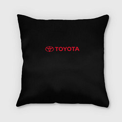 Подушка квадратная Toyota red logo auto, цвет: 3D-принт