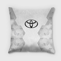 Подушка квадратная Toyota white poly, цвет: 3D-принт