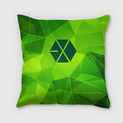 Подушка квадратная Exo green poly, цвет: 3D-принт