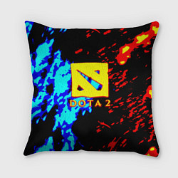 Подушка квадратная Dota 2 огненный стиль, цвет: 3D-принт