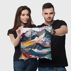 Подушка квадратная Искусство гор, цвет: 3D-принт — фото 2