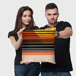 Подушка квадратная Разноцветные вертикальные линии, цвет: 3D-принт — фото 2