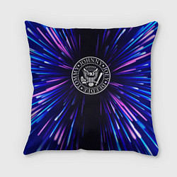 Подушка квадратная Ramones neon energy, цвет: 3D-принт