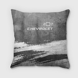 Подушка квадратная Chevrolet - grey gradient посередине