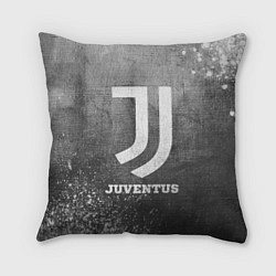 Подушка квадратная Juventus - grey gradient, цвет: 3D-принт