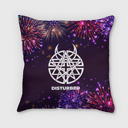 Подушка квадратная Праздничный Disturbed, цвет: 3D-принт