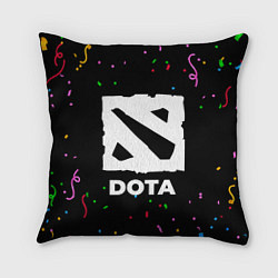 Подушка квадратная Dota конфети, цвет: 3D-принт