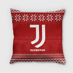 Подушка квадратная Новогодний Juventus, цвет: 3D-принт