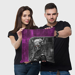 Подушка квадратная Кибернетическая демоница, цвет: 3D-принт — фото 2