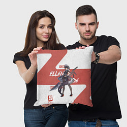 Подушка квадратная Эллен Джо - ZZZ, цвет: 3D-принт — фото 2