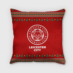 Подушка квадратная Leicester City new year, цвет: 3D-принт