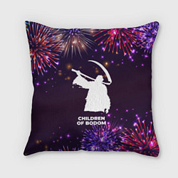 Подушка квадратная Праздничный Children of Bodom, цвет: 3D-принт