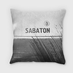 Подушка квадратная Sabaton - white gradient посередине, цвет: 3D-принт