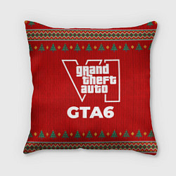 Подушка квадратная GTA6 new year, цвет: 3D-принт