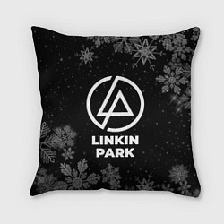 Подушка квадратная Снежный Linkin Park, цвет: 3D-принт