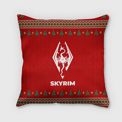 Подушка квадратная Skyrim new year, цвет: 3D-принт