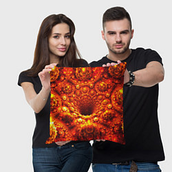 Подушка квадратная Фрактал абстракция, цвет: 3D-принт — фото 2