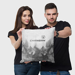 Подушка квадратная Changan - white gradient посередине, цвет: 3D-принт — фото 2