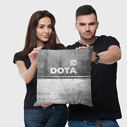 Подушка квадратная Dota - grey gradient посередине, цвет: 3D-принт — фото 2