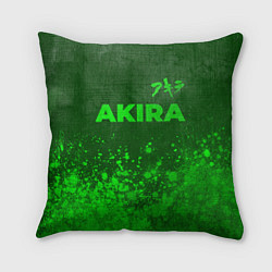 Подушка квадратная Akira - green gradient посередине, цвет: 3D-принт