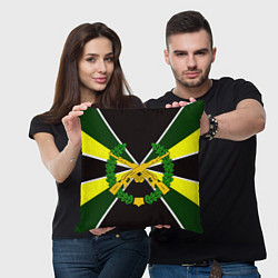 Подушка квадратная Мотострелковые войска: лавры, цвет: 3D-принт — фото 2