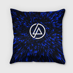 Подушка квадратная Linkin Park blue energy, цвет: 3D-принт