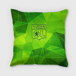 Подушка квадратная Lyon green poly, цвет: 3D-принт