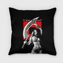 Подушка квадратная Все дуреют с этих ятаганов, цвет: 3D-принт