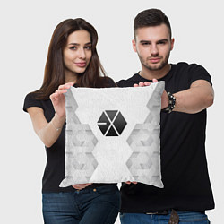 Подушка квадратная Exo white poly, цвет: 3D-принт — фото 2