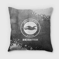 Подушка квадратная Brighton - grey gradient, цвет: 3D-принт