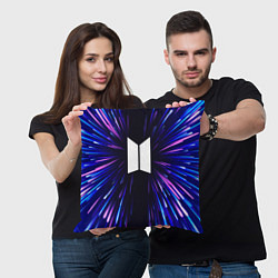 Подушка квадратная BTS neon energy, цвет: 3D-принт — фото 2
