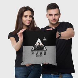 Подушка квадратная 30 Seconds to Mars - poster, цвет: 3D-принт — фото 2
