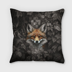 Подушка квадратная Внимательный лис, цвет: 3D-принт
