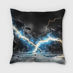 Подушка квадратная Разряд молний текстура, цвет: 3D-принт