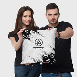 Подушка квадратная Marshmello x Linkin park, цвет: 3D-принт — фото 2