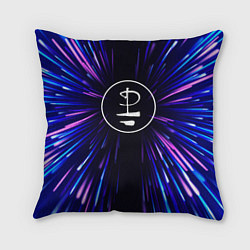 Подушка квадратная Pink Floyd neon energy, цвет: 3D-принт