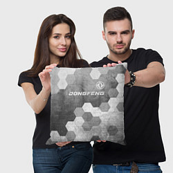 Подушка квадратная Dongfeng - grey gradient посередине, цвет: 3D-принт — фото 2