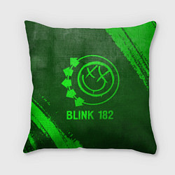 Подушка квадратная Blink 182 - green gradient, цвет: 3D-принт