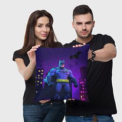 Подушка квадратная Бэтмен объемная модель, цвет: 3D-принт — фото 2