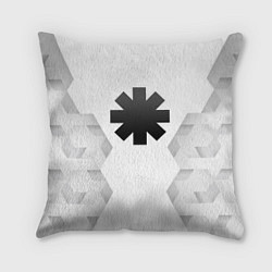 Подушка квадратная Red Hot Chili Peppers white poly, цвет: 3D-принт