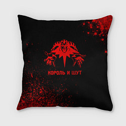 Подушка квадратная Король и Шут - red gradient, цвет: 3D-принт