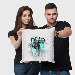 Подушка квадратная Dead by april краски, цвет: 3D-принт — фото 2