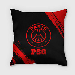 Подушка квадратная PSG - red gradient, цвет: 3D-принт