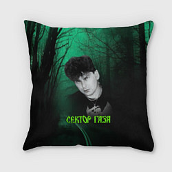 Подушка квадратная Сектор газа зеленый фон, цвет: 3D-принт