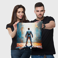 Подушка квадратная Дзюдоист, цвет: 3D-принт — фото 2