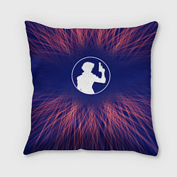 Подушка квадратная Cowboy Bebop red energy, цвет: 3D-принт