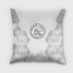 Подушка квадратная Ajax white poly, цвет: 3D-принт