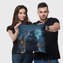 Подушка квадратная Волк в доспехах, цвет: 3D-принт — фото 2